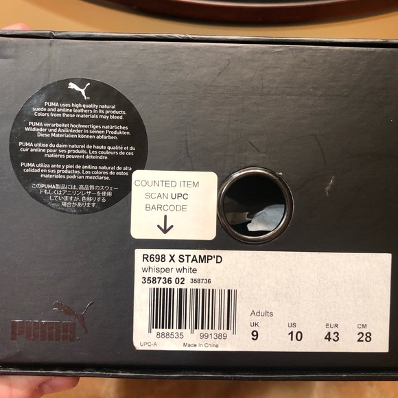 Puma x STAMPD R698 Whisper White Unisex Sneakers - Picture 8 of 8